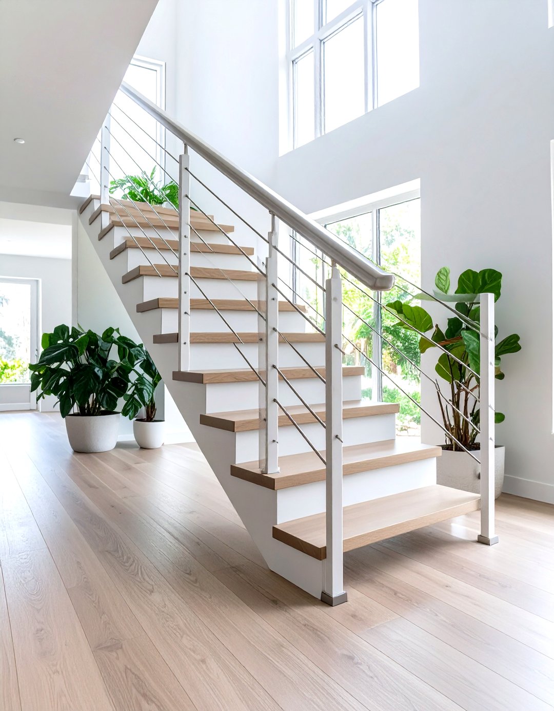 24 White Oak Staircase Ideas to Elevate Entryways Now - Too Much Time