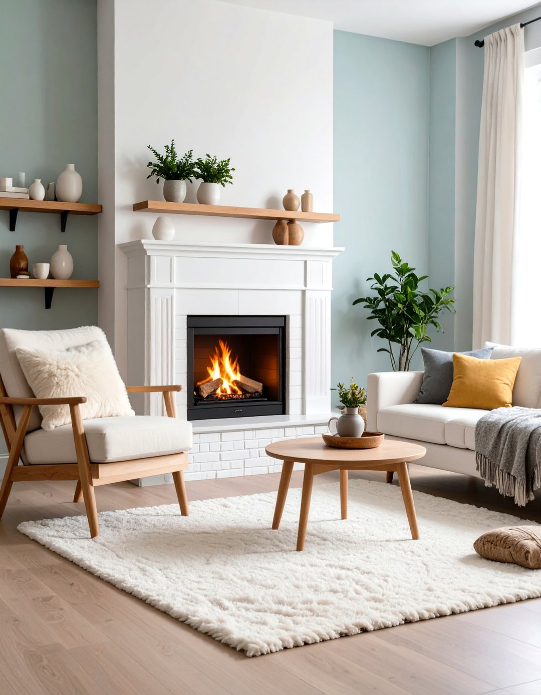 24 Painted Brick Fireplace Ideas: Cozy Focal Points - Too Much Time