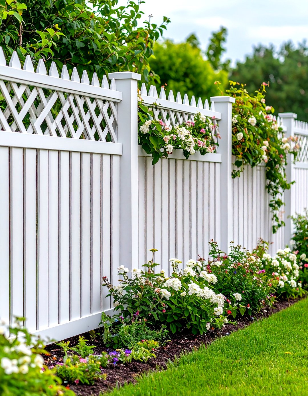 24 White Privacy Fence Ideas to Boost Yard Privacy - Too Much Time