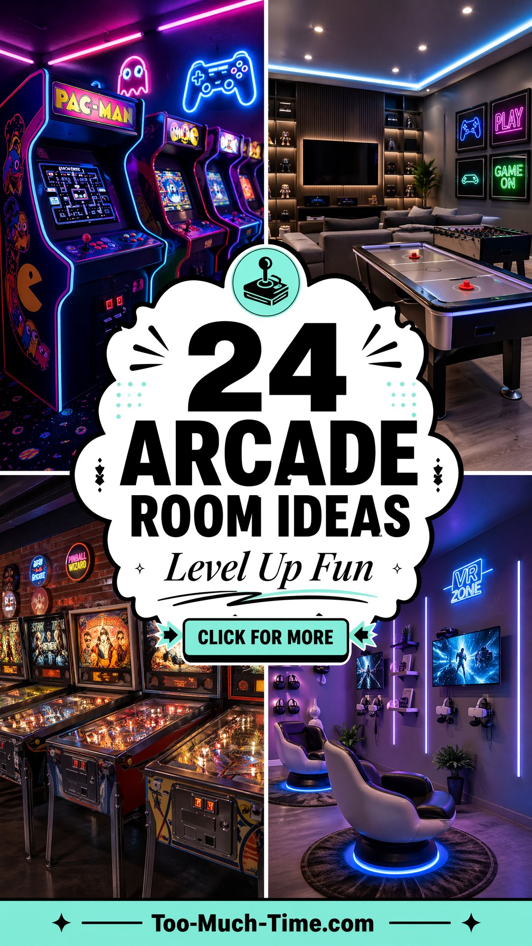 24 Arcade Room Ideas for a Fun Living Space with Games - Too Much Time