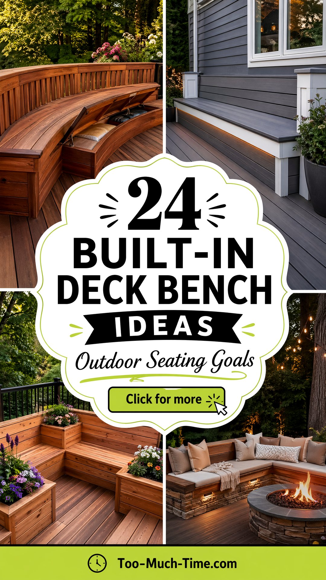 24 Built-in Deck Bench Ideas and Designs for Patios Today - Too Much Time