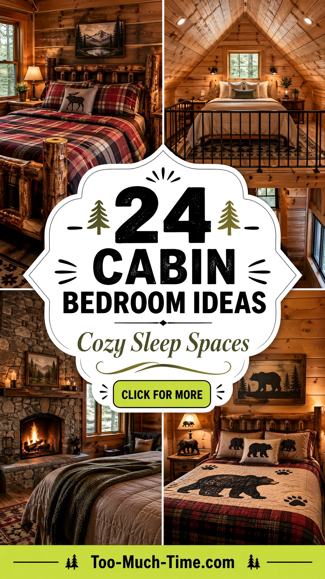 24 Cabin Bedroom Ideas: Cozy Sleep Space Ideas - Too Much Time