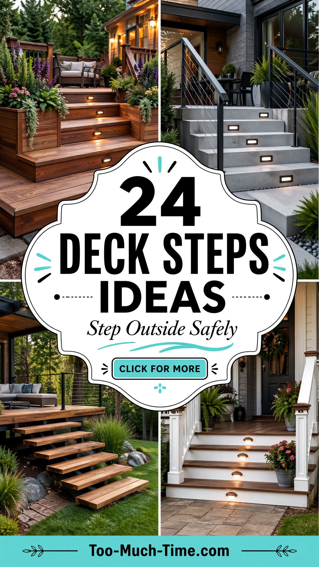 Deck Step Pattern Ideas 24 Deck Steps Ideas: Safer, Easier Outdoor Access Tips - Too Much Time