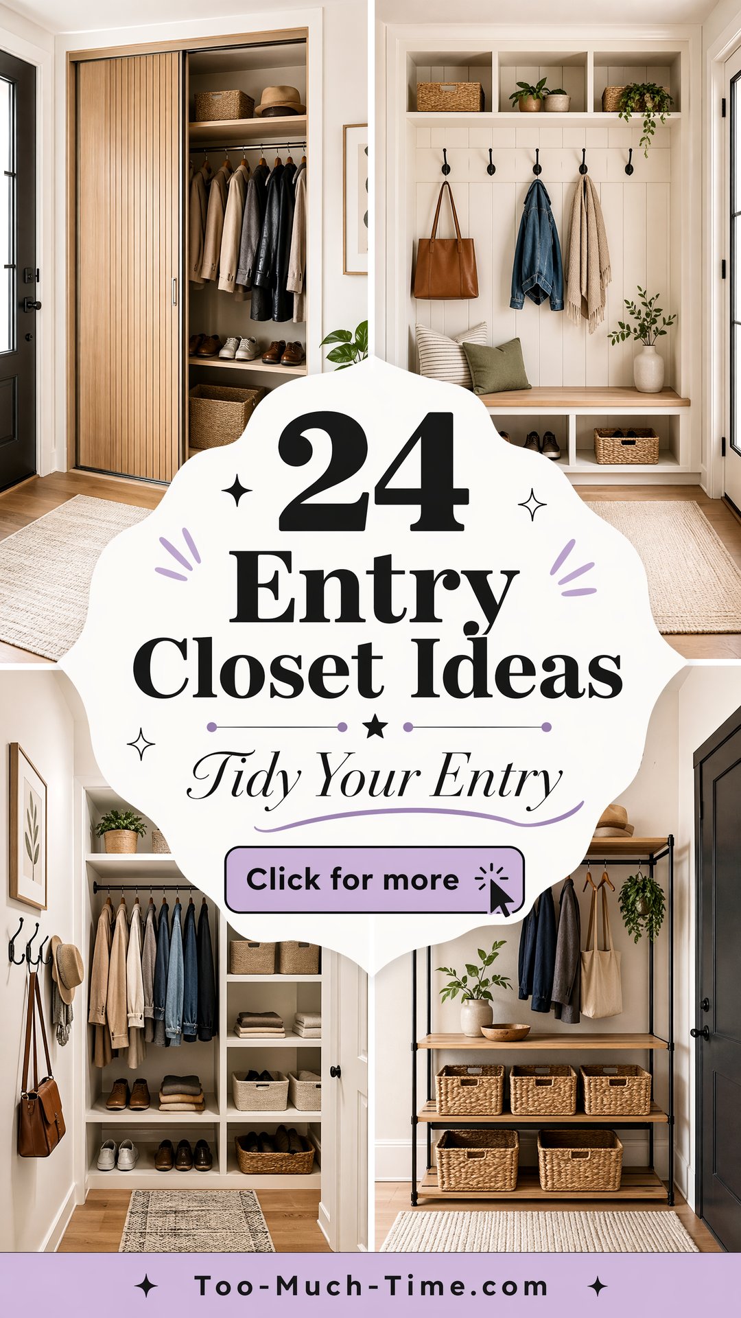 24 Entry Closet Ideas to Tidy Your Entry Quickly Today. - Too Much Time