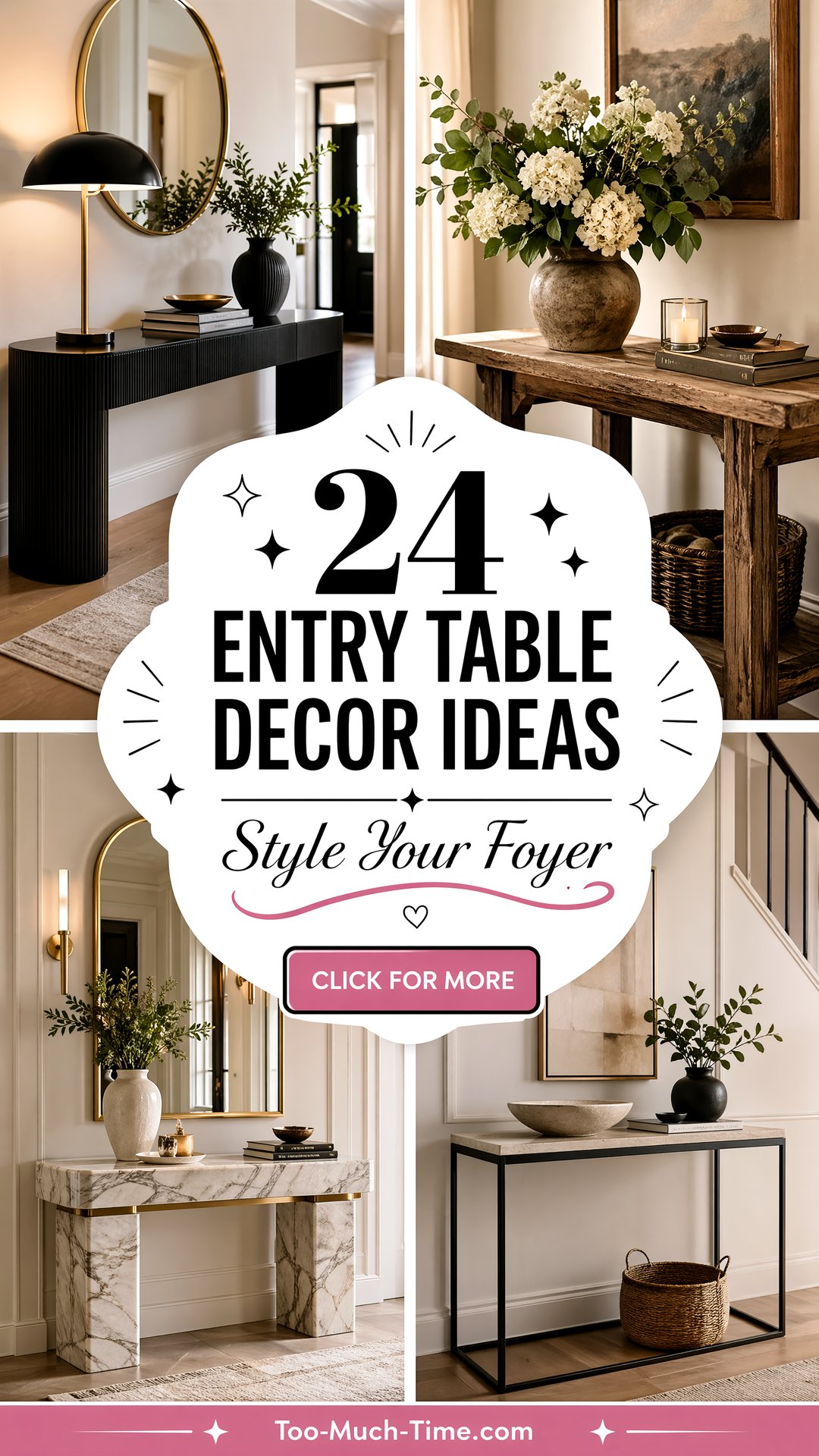 24 Entry Table Decor Ideas to Style Your Foyer Today. - Too Much Time