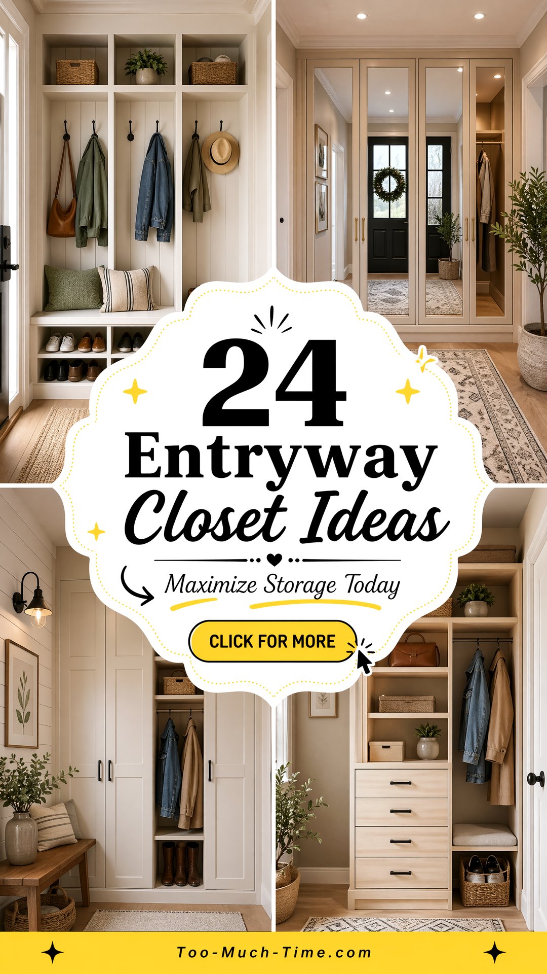 24 Entryway Closet Ideas to Maximize Storage Today. - Too Much Time