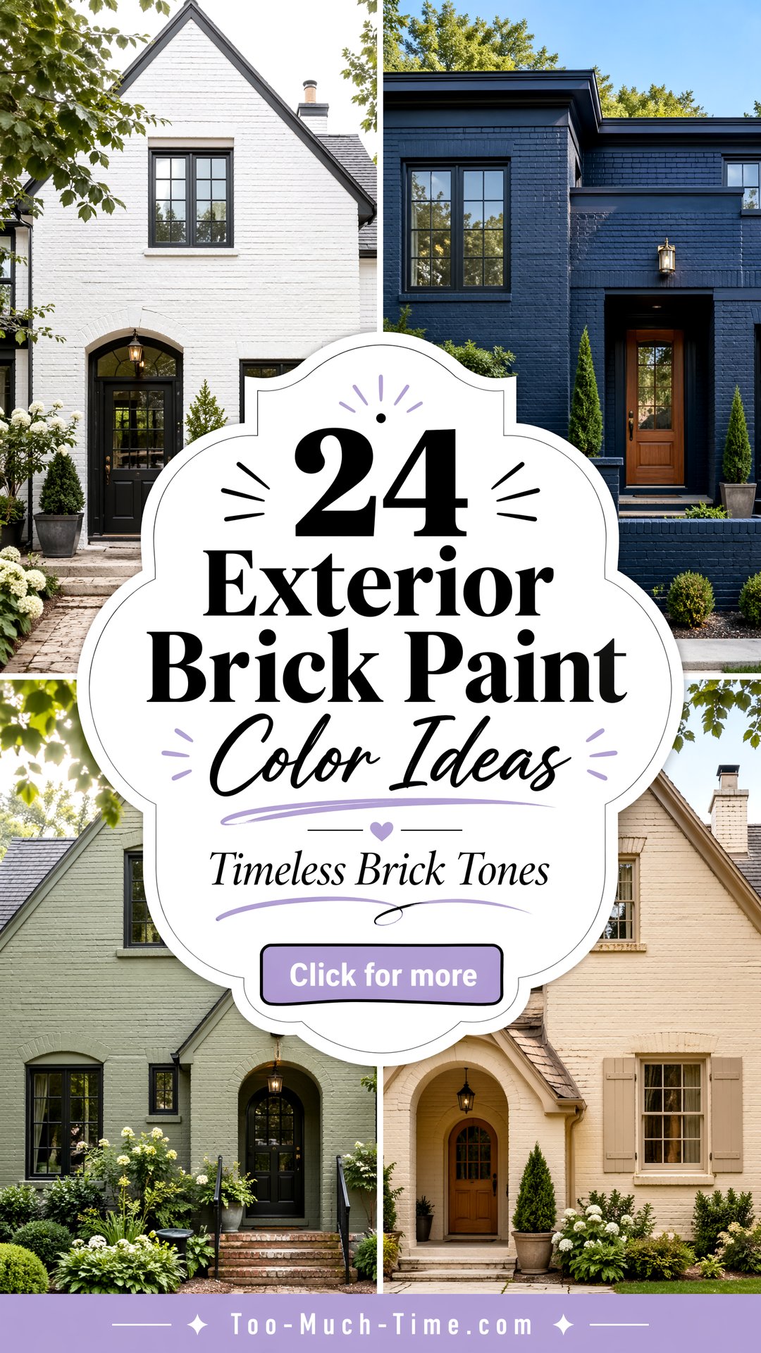 24 Exterior Brick Paint Color Ideas: Timeless Tones - Too Much Time