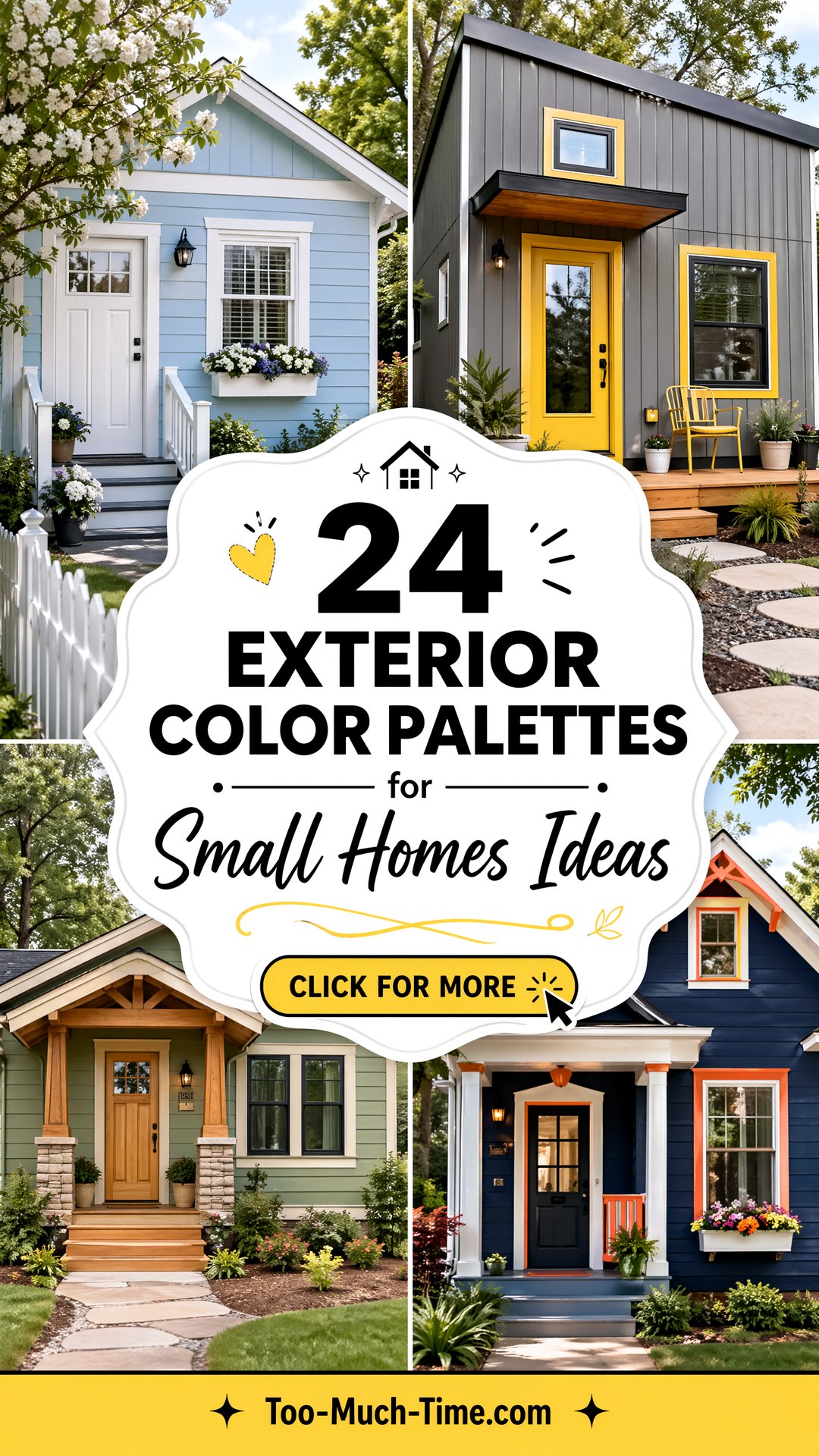 Colorless Home 24 Exterior Color Palettes for Small Homes Ideas Now - Too Much Time