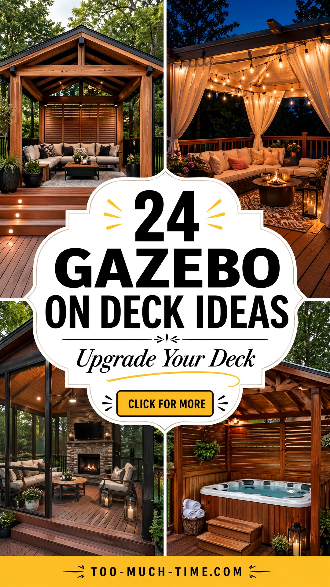 24 Gazebo On Deck Ideas to Upgrade Outdoor Entertaining - Too Much Time