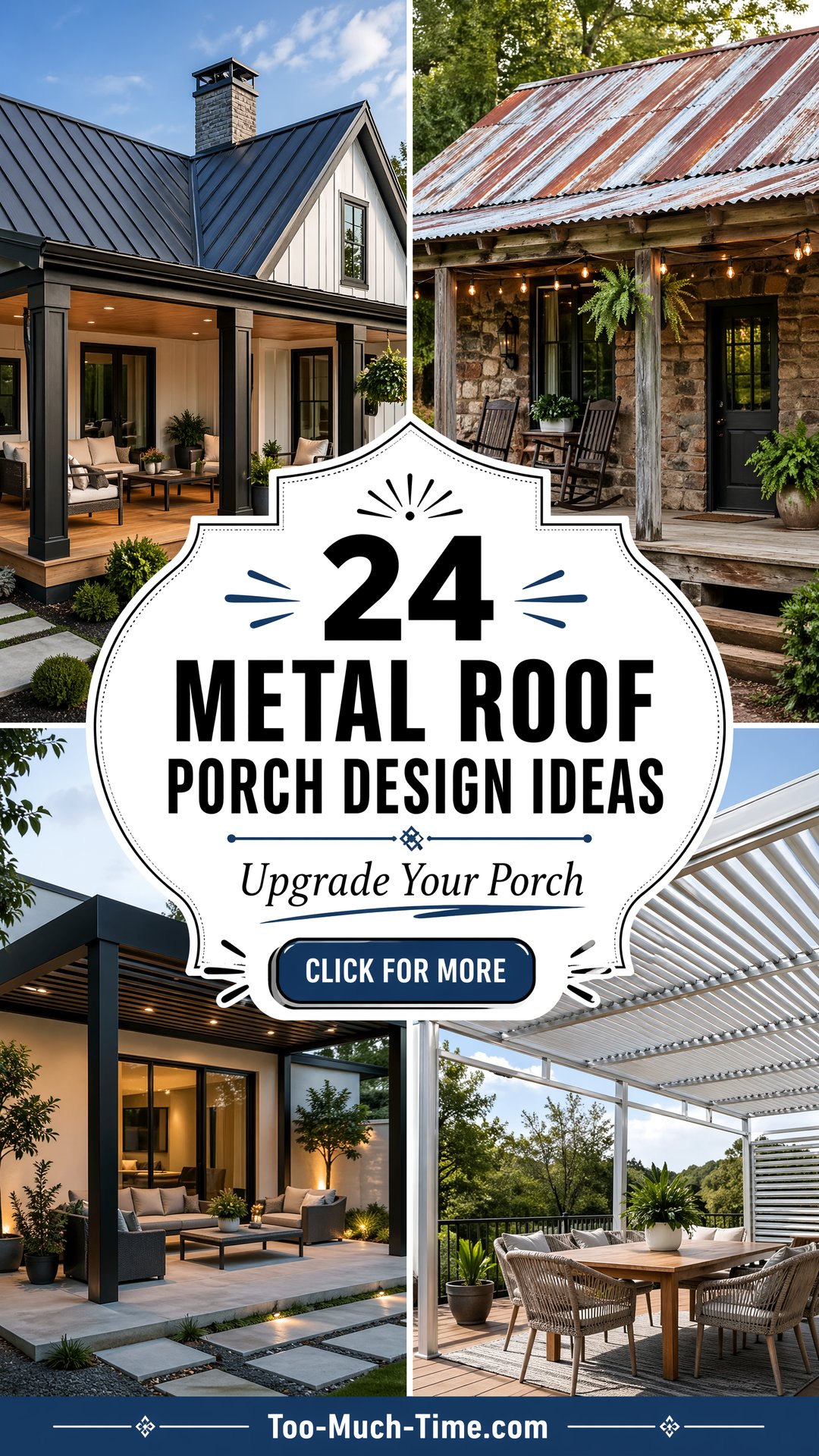 24 Metal Roof Porch Design Ideas for Sleek Exteriors - Too Much Time