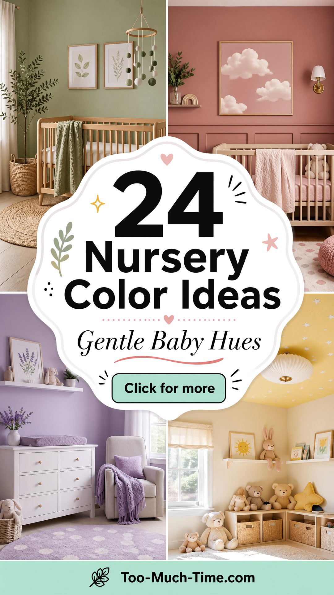 24 Nursery Color Ideas: Gentle Palettes for Baby Rooms - Too Much Time