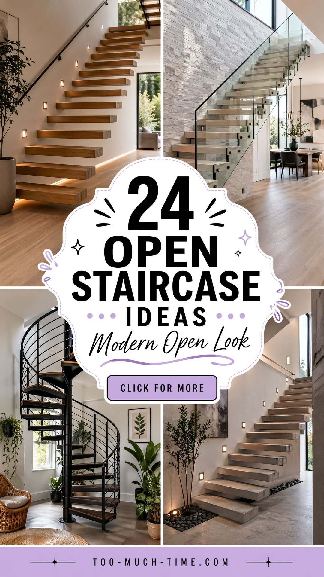 24 Open Staircase Ideas for a Modern Open Staircase Look - Too Much Time