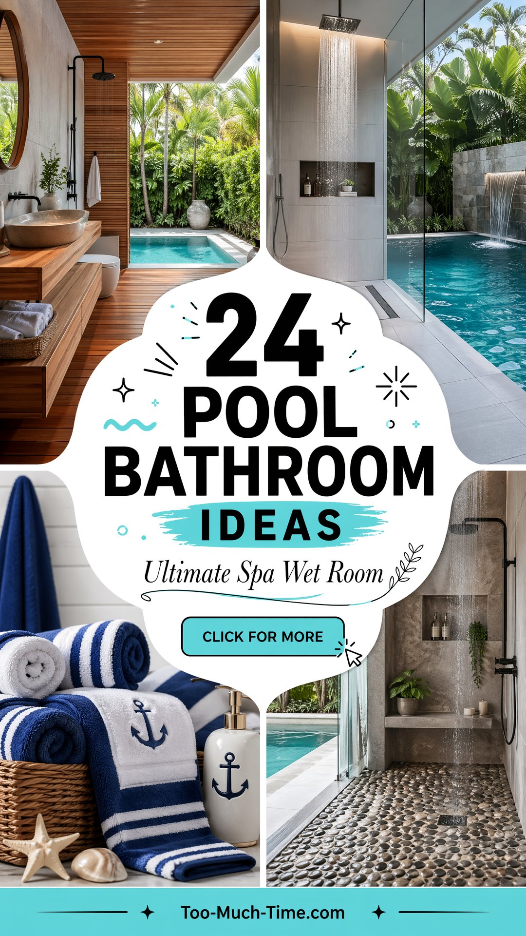 24 Pool Bathroom Ideas for Spa-like Wet Areas At Home - Too Much Time