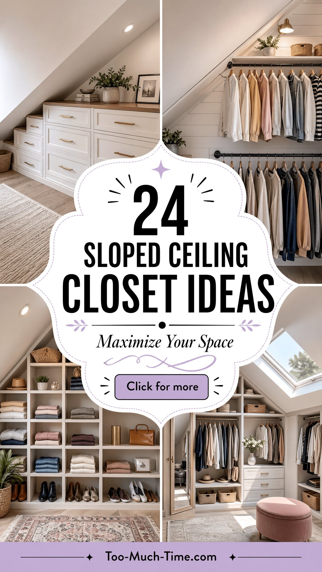 24 Sloped Ceiling Closet Ideas for Small Spaces At Home - Too Much Time