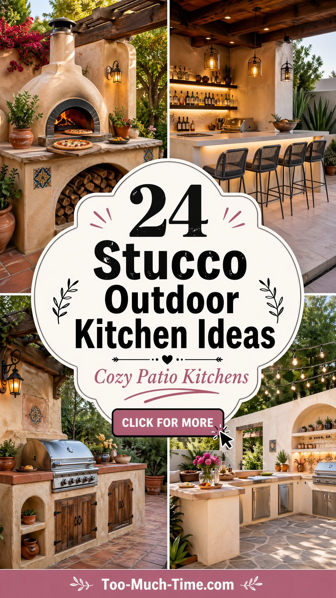 24 Stucco Outdoor Kitchen Ideas: Cozy Patio Setup Tips - Too Much Time