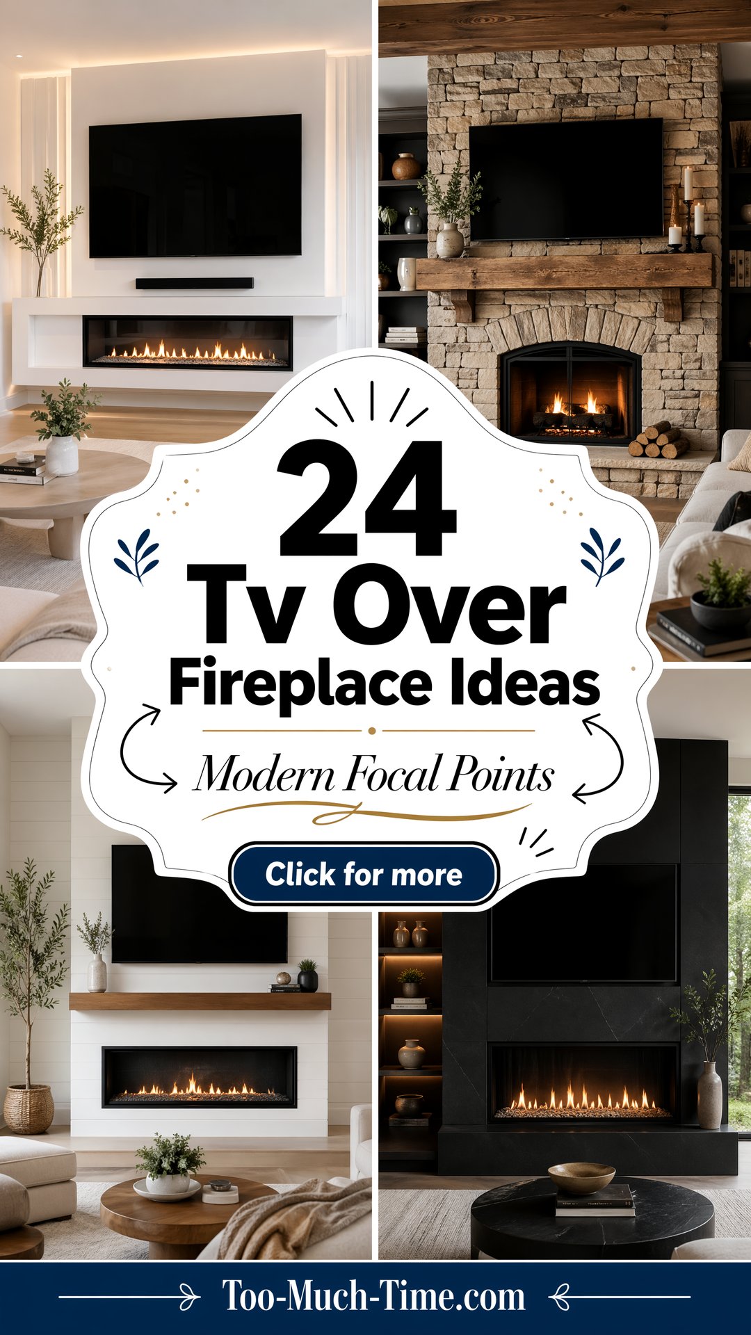 24 Tv Over Fireplace Ideas for a Modern Focal Point - Too Much Time